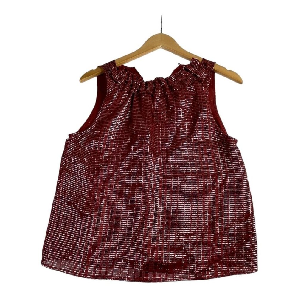 Anthropologie Dolan Prasong‎ Silk Blend Blouse size XS Red